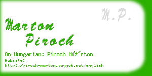 marton piroch business card